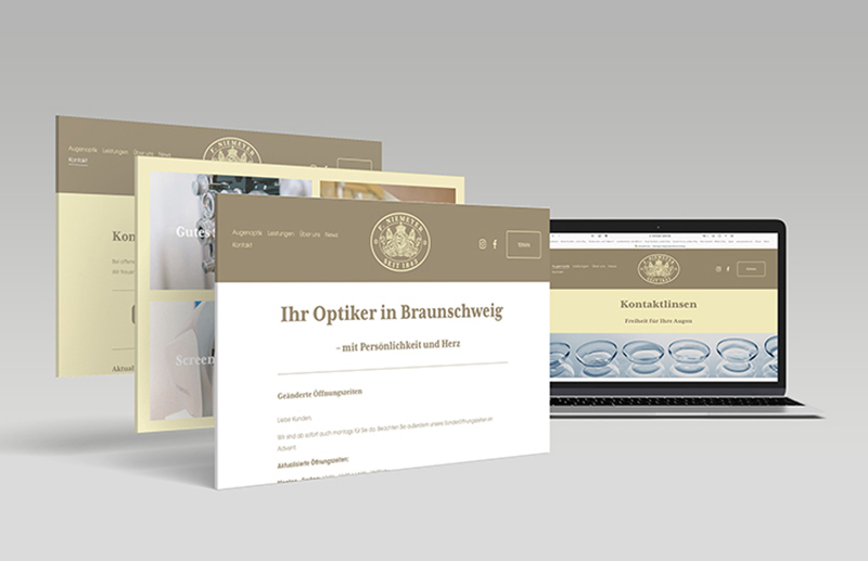 Augenoptik Design: Webdesign für Optiker in Braunschweig