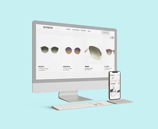 Webdesign Brillenlabel