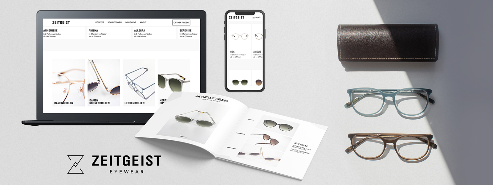 Grafikdesign und Webdesign für Brillenlabel - Portfolio Agentur Rocktician