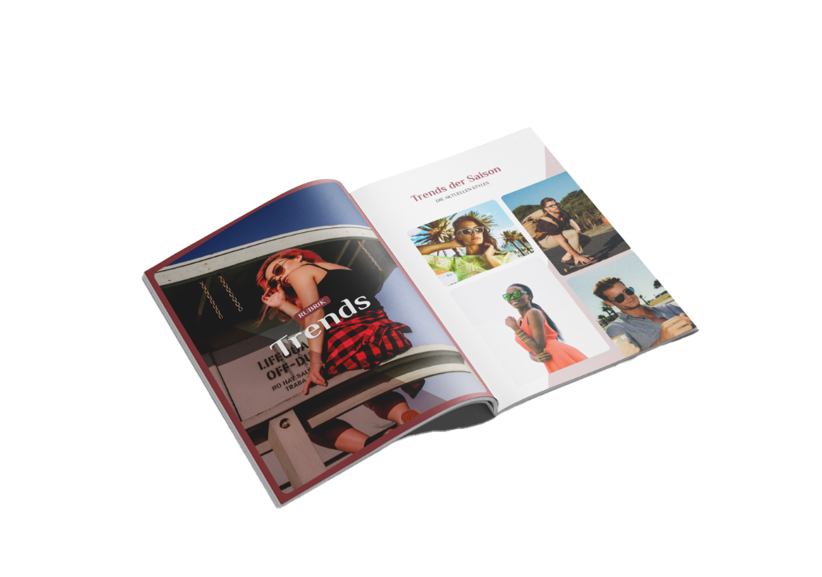 Magazin-Design für Optiker / Image-Broschüre individualisiert